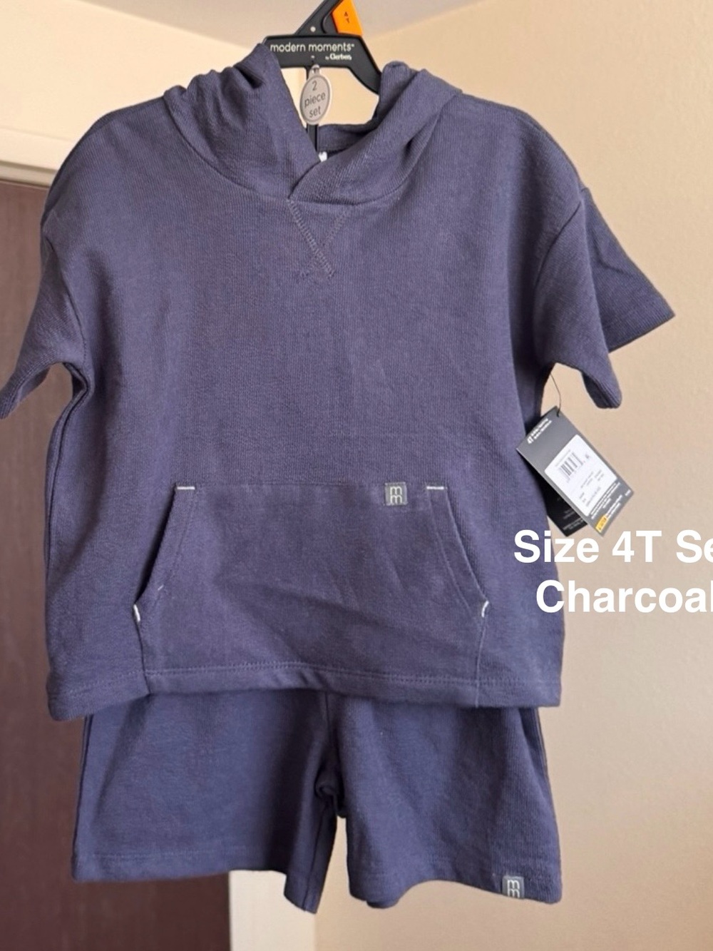 Modern Moments by Gerber Toddler Boy Hooded Top and Short Outfit Set, 4T